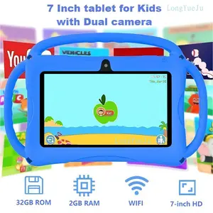 7-inch learning tablet, Kid Tablet, Toddler tablet, Dual camera tablet, Android system, drop resistant and portable, parental control, multiple educational software, IWAWA multidisciplinary knowledge, Christmas and birthday gifts, no adapter, blue/pink